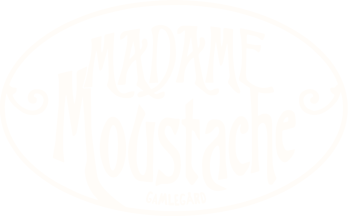 Madame Moustache i Helsingborg logotyp